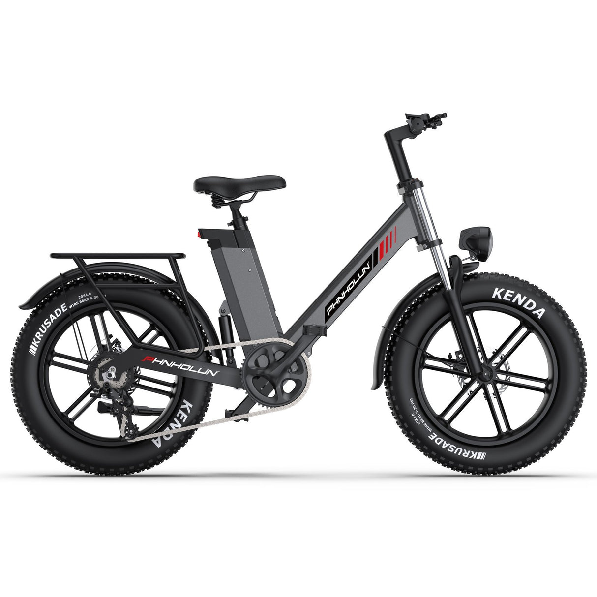 PHNHOLUN C6 Pro 20" Fat Tire Electric City Bike 1000W Motor 48V 17.5Ah Battery