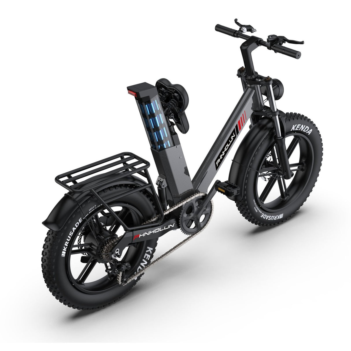 PHNHOLUN C6 Pro 20" Fat Tire Electric City Bike 1000W Motor 48V 17.5Ah Battery