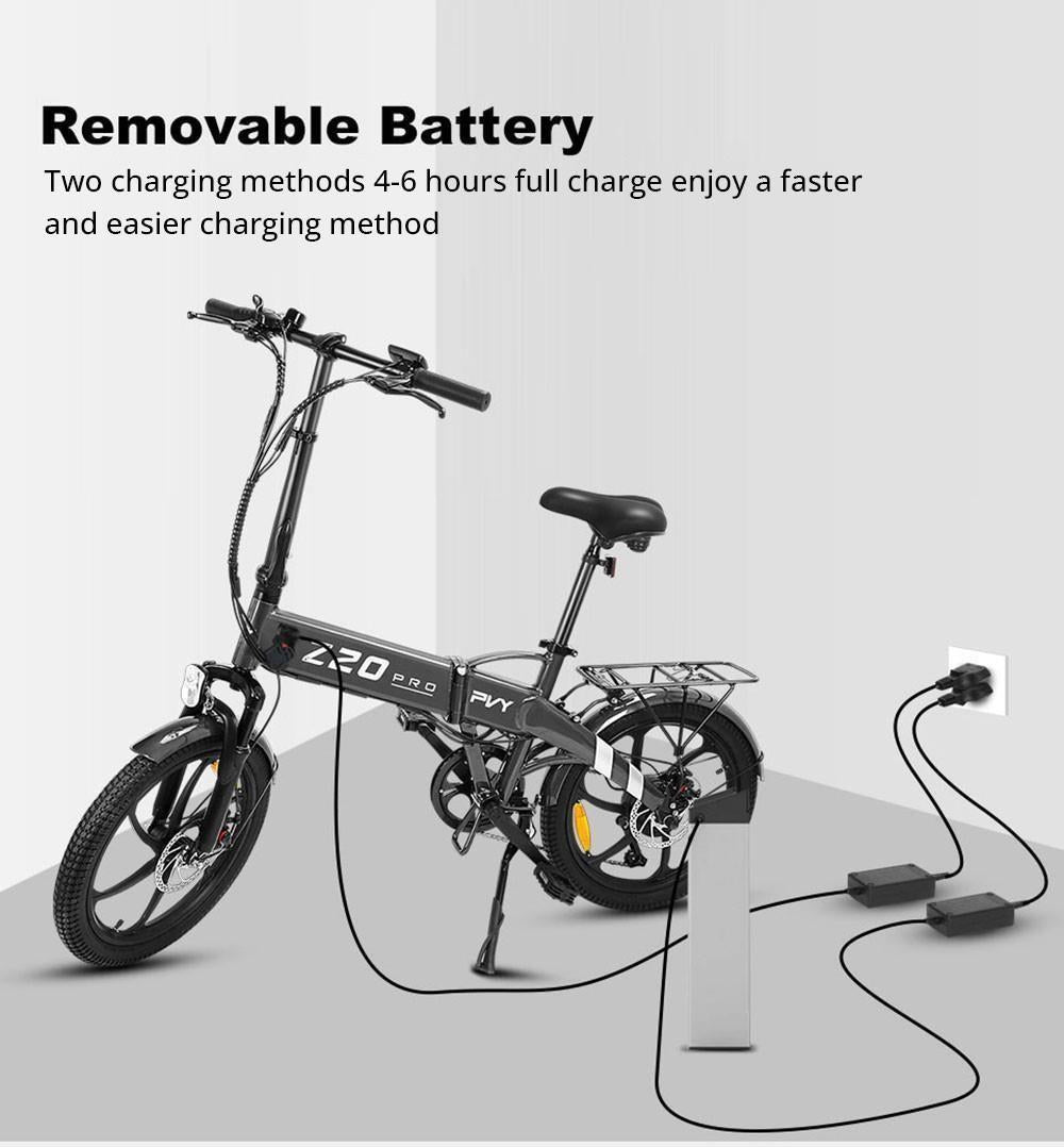 PVY Z20 Pro 20" Electric Folding Commuter City Bike 250W Motor 36V 10.4Ah Battery