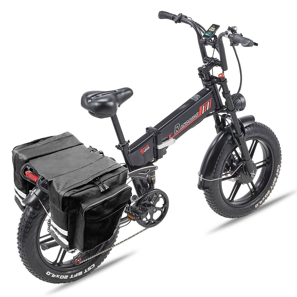 RANDRIDE YX20M-2 20" Folding Electric Bike 500W*2 (1000W*2 Peak) Dual Motors 48V 20Ah Battery