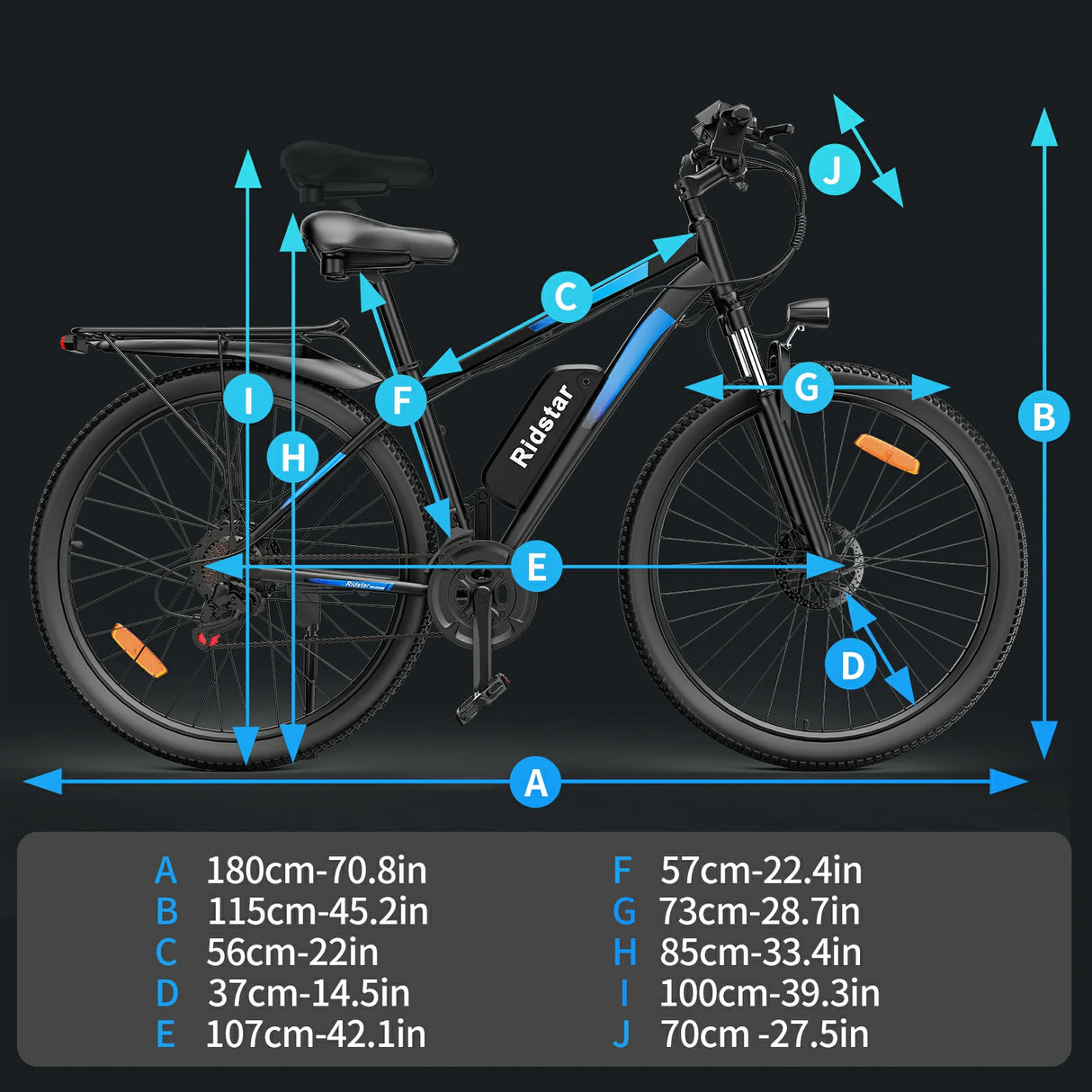 RIDSTAR S29 Pro 29" Mountain Electric Bike 1000W Motor 48V 15.6Ah Battery