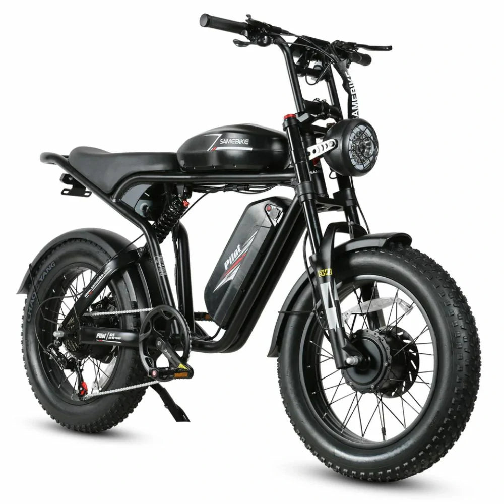 SAMEBIKE Pilot M20-III (SR) 20" Retro Electric Dirt Bike 2000W Dual Motors 48V 36Ah Dual Batteries