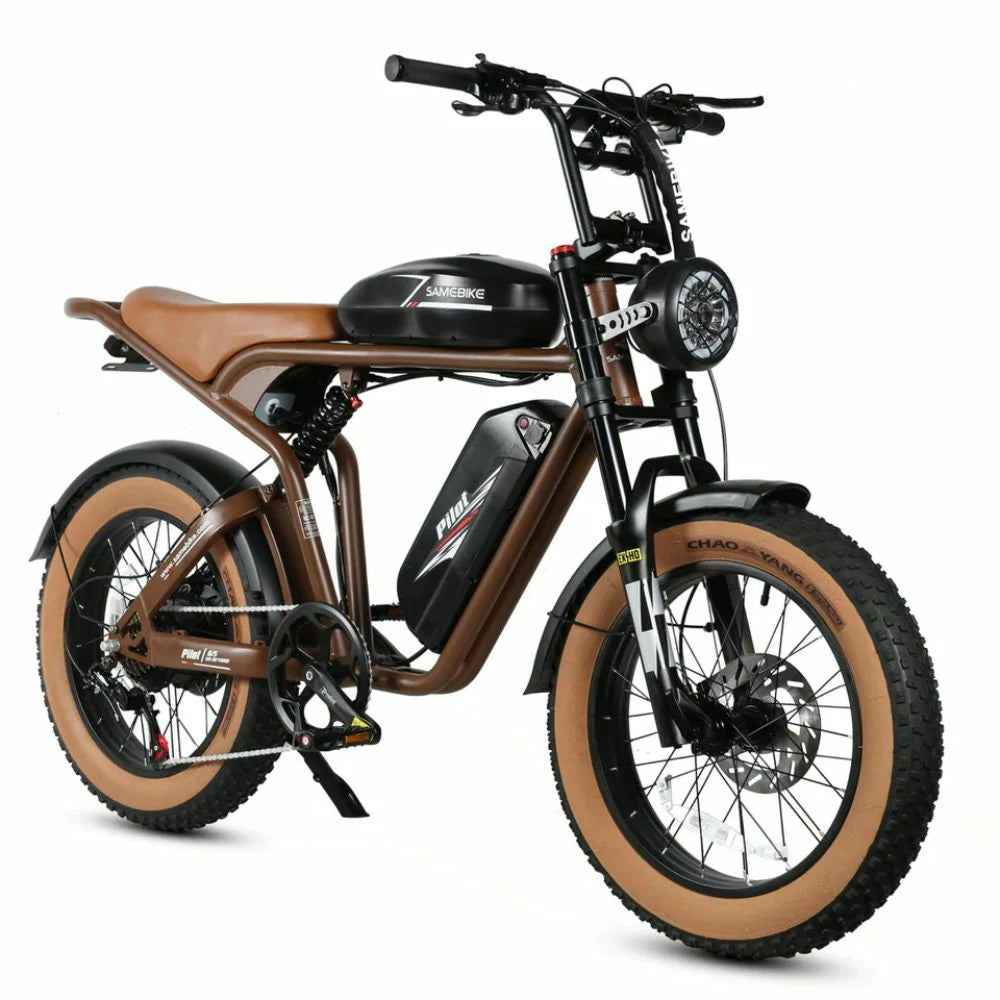 SAMEBIKE Pilot M20-III (SR) 20" Retro Electric Dirt Bike 2000W Dual Motors 48V 36Ah Dual Batteries