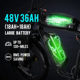 SAMEBIKE Pilot M20-III (SR) 20" Retro Electric Dirt Bike 2000W Dual Motors 48V 36Ah Dual Batteries