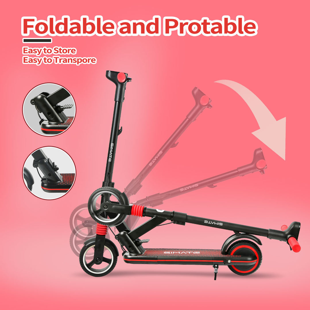 Simate S3 Trottinette électrique pour enfant Moteur 130 W Batterie 24 V 2,5 Ah