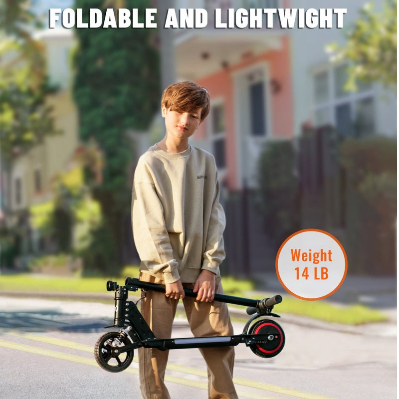 Simate S5 6.5" Kid's Foldable Colorful Body Lights Electric Scooter 130W Motor 24V 2.5Ah Battery