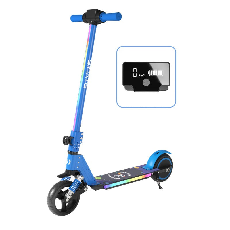 SIMATE S5 Kid's Foldable Colorful Body Lights Electric Scooter Combo (New)