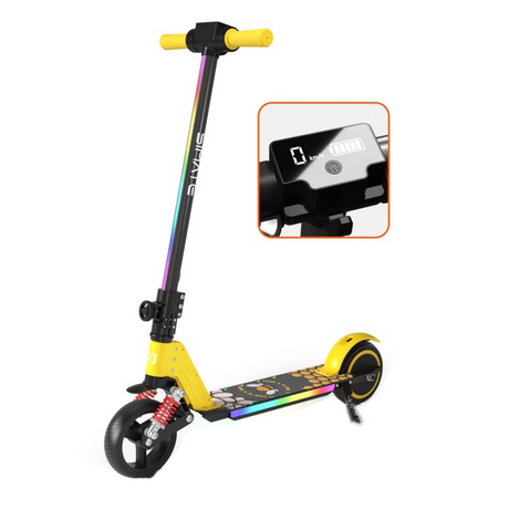 Simate S5 6.5" Kid's Foldable Colorful Body Lights Electric Scooter 130W Motor 24V 2.5Ah Battery