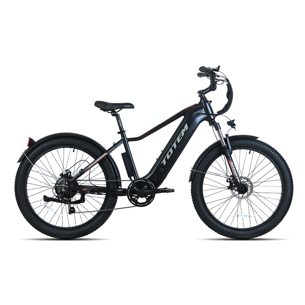 Totem Ranger Fat Tire Elektrofahrrad 750 W Getriebenabenmotor 48 V 15 Ah Batterie