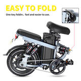 AOVO Honeywhale S6 Pro 14" Folding Electric Bike 350W Brushless Motor 48V 15Ah Battery