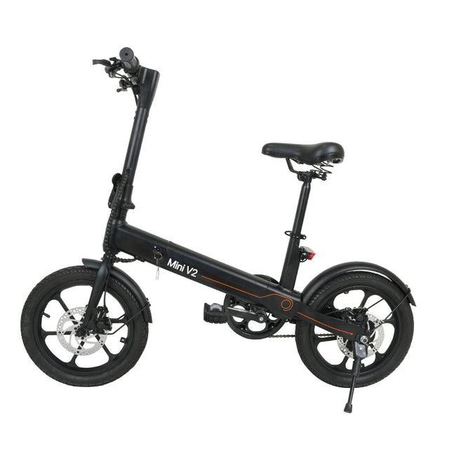 bogist mini v2 folding electric bike city ebike black