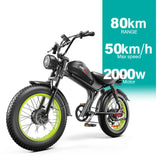 EMOKO C93 20" Fat Tire Electric Off-Road Bike 2*1000W Dual Motor 48V 20Ah Battery