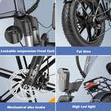 ENGWE EP-2 Pro 20" Bici elettrica pieghevole Fat Tire Motore 250W/750W Batteria 48V 13Ah