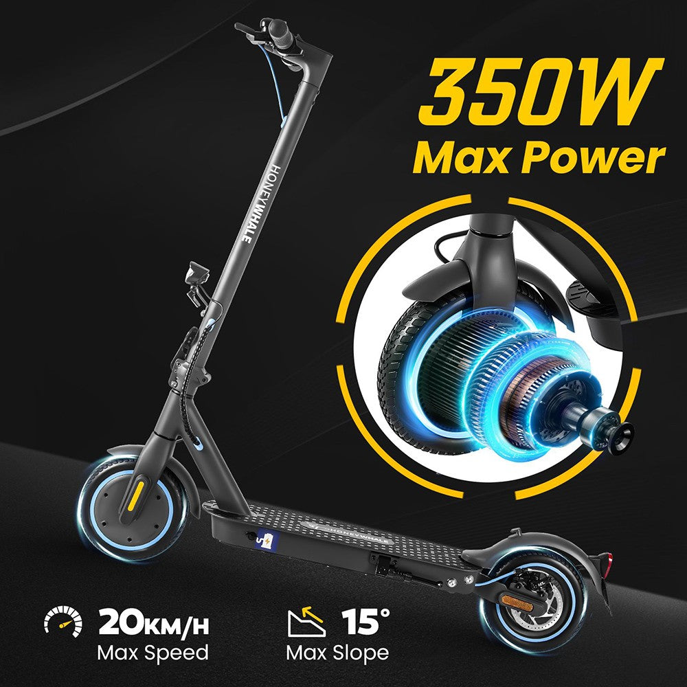 HONEY WHALE E9 8.5" Foldable Electric Scooter 350W Motor 36V 7.5Ah Battery (ABE)