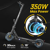 HONEY WHALE E9 Scooter elettrico pieghevole da 8,5 pollici Motore 350 W Batteria 36 V 7,5 Ah (ABE)