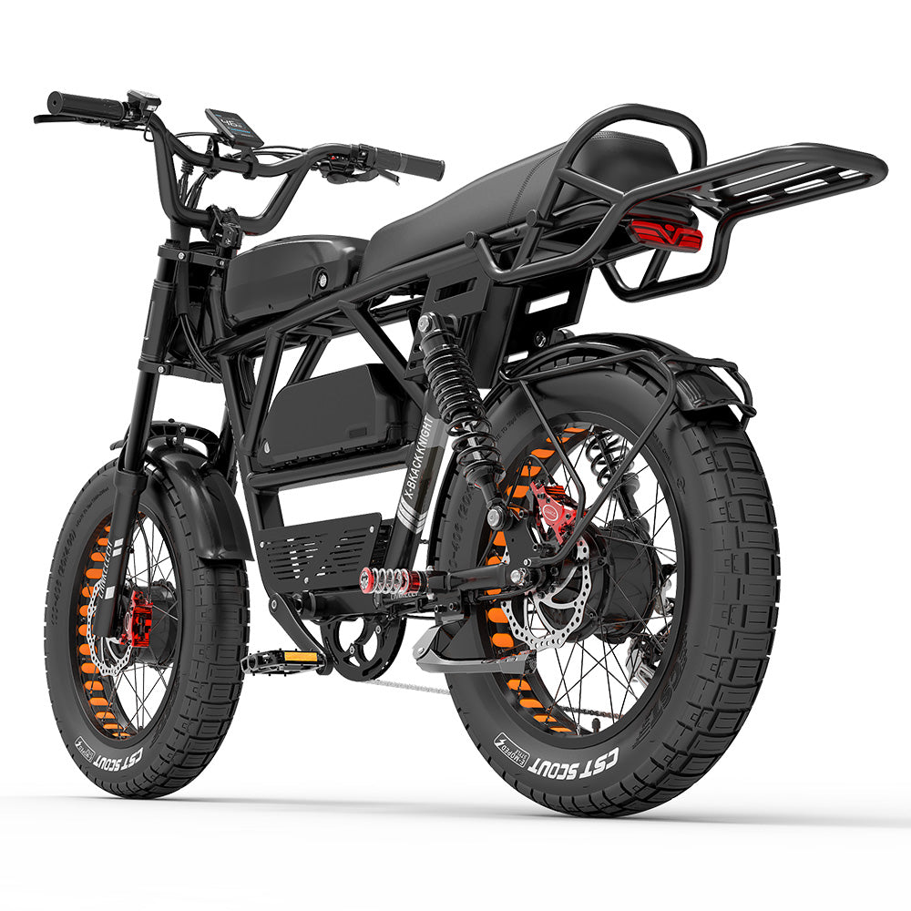 LANKELEISI X-Black Knight 20" Fat Tire All-Terrain Electric Bike 2000W Dual Motor 48V 45Ah Battery