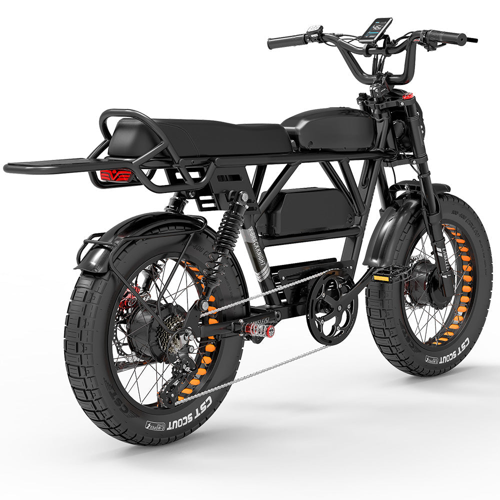 LANKELEISI X-Black Knight 20" Fat Tire All-Terrain Electric Bike 2000W Dual Motor 48V 45Ah Battery