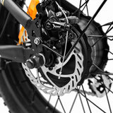 OneSport ONES3 black electric bike brakes and drivetrain