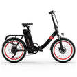 OneSport OT16-2 folding commuter ebike black and red