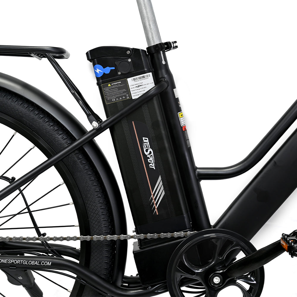 OneSport OT18-3 step-through ebike 36V 14.4A lithium battery can assist riding for more than 100 kilometers on a single charge,