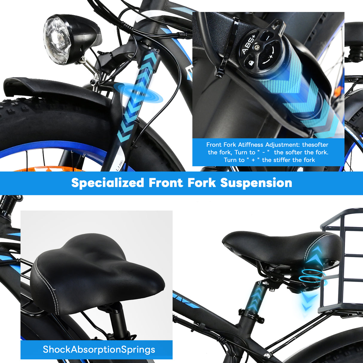 poleejiek mountain fat tire ebike specialized front fork suspension