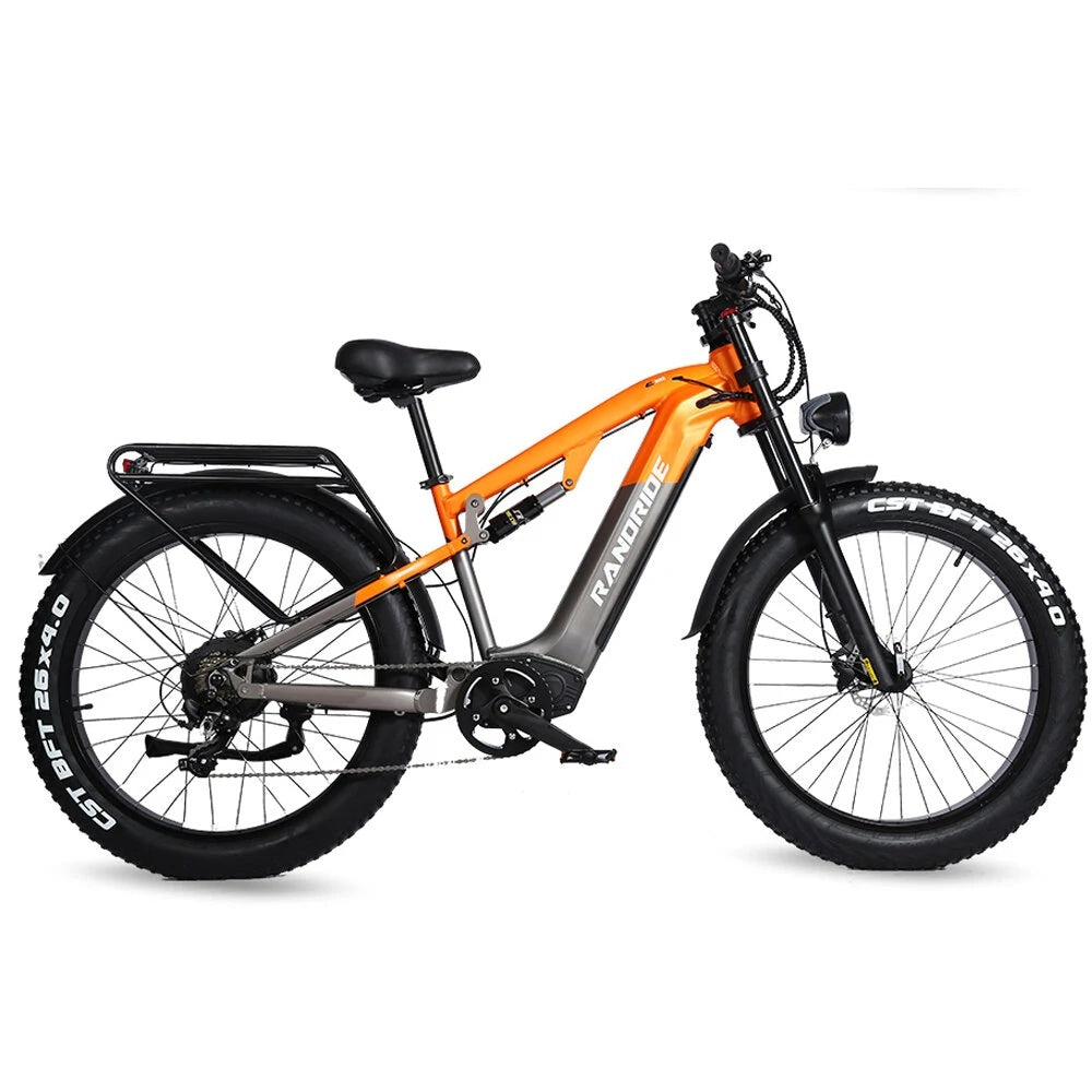 RANDRIDE YX80 26" Fat Tire Electric Mountain Bike 1500W Motor 48V 16Ah Battery