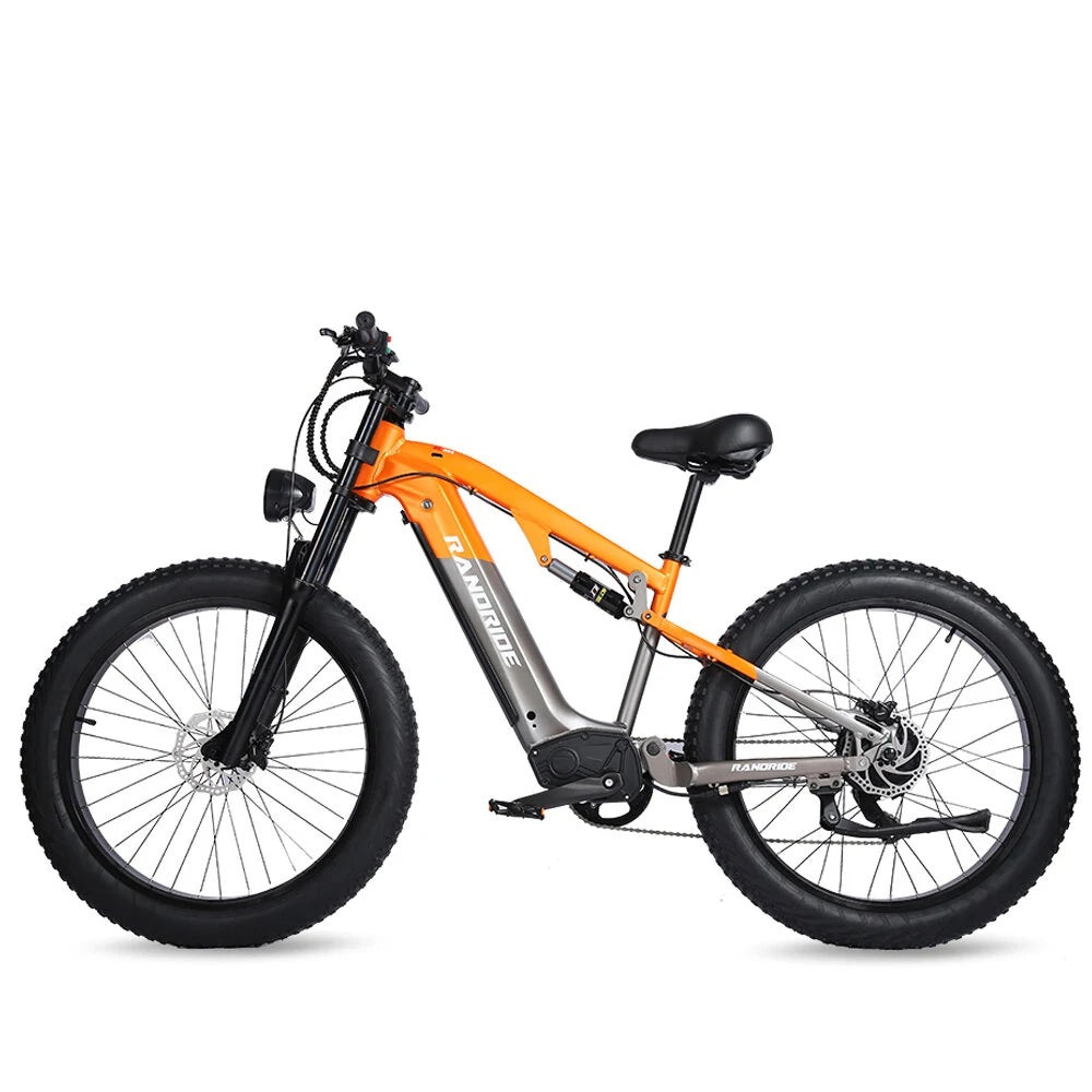 RANDRIDE YX80 26" Fat Tire Electric Mountain Bike 1500W Motor 48V 16Ah Battery