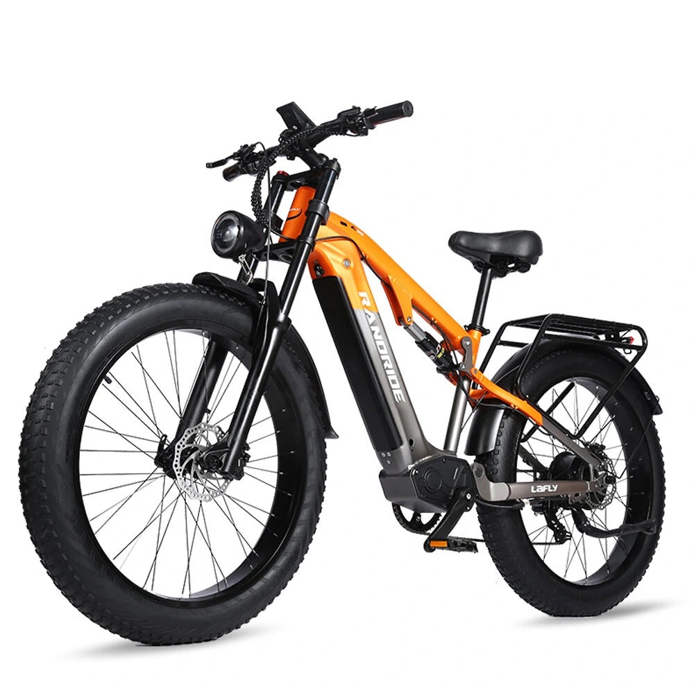 RANDRIDE YX80 26" Fat Tire Electric Mountain Bike 1500W Motor 48V 16Ah Battery