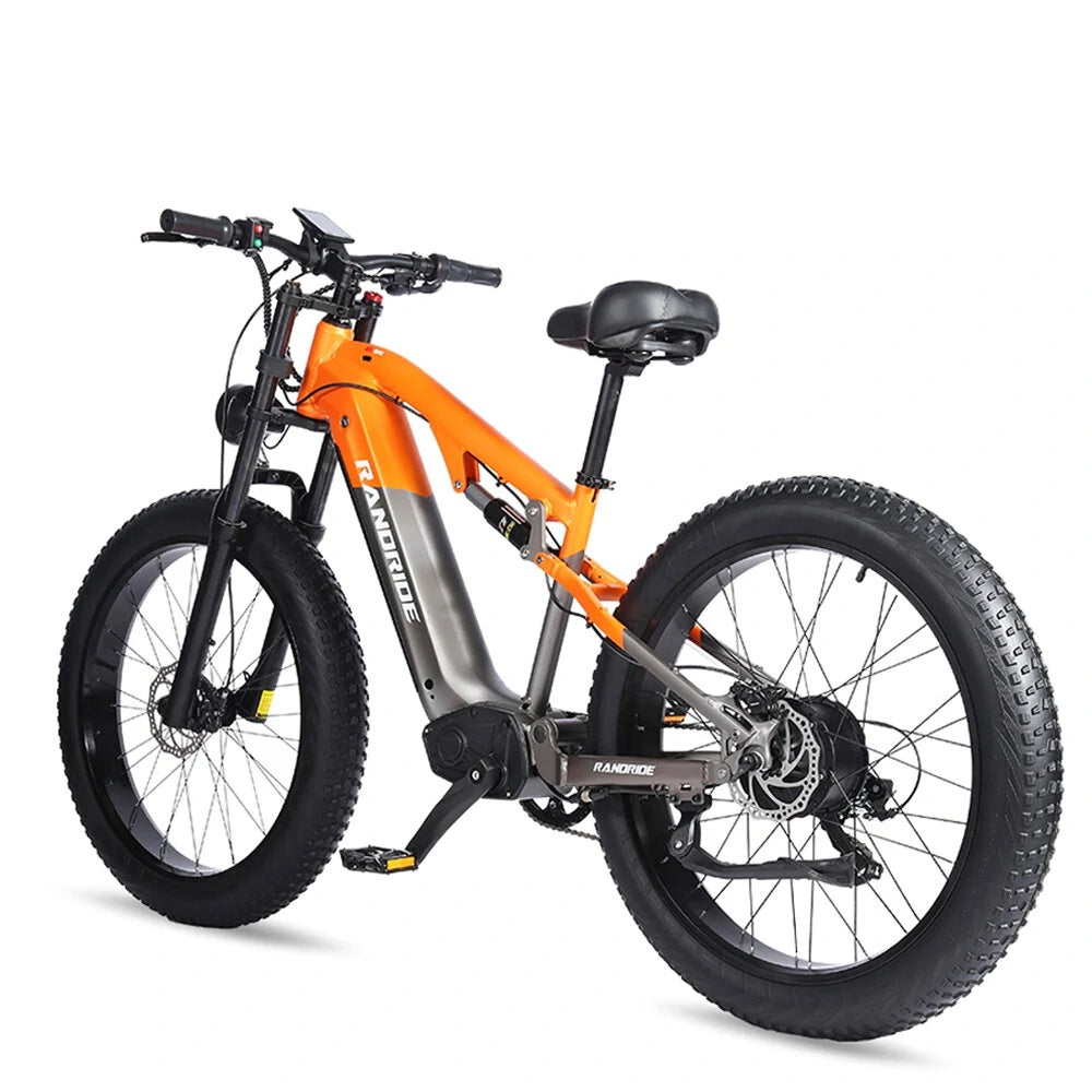 RANDRIDE YX80 26" Fat Tire Electric Mountain Bike 1500W Motor 48V 16Ah Battery