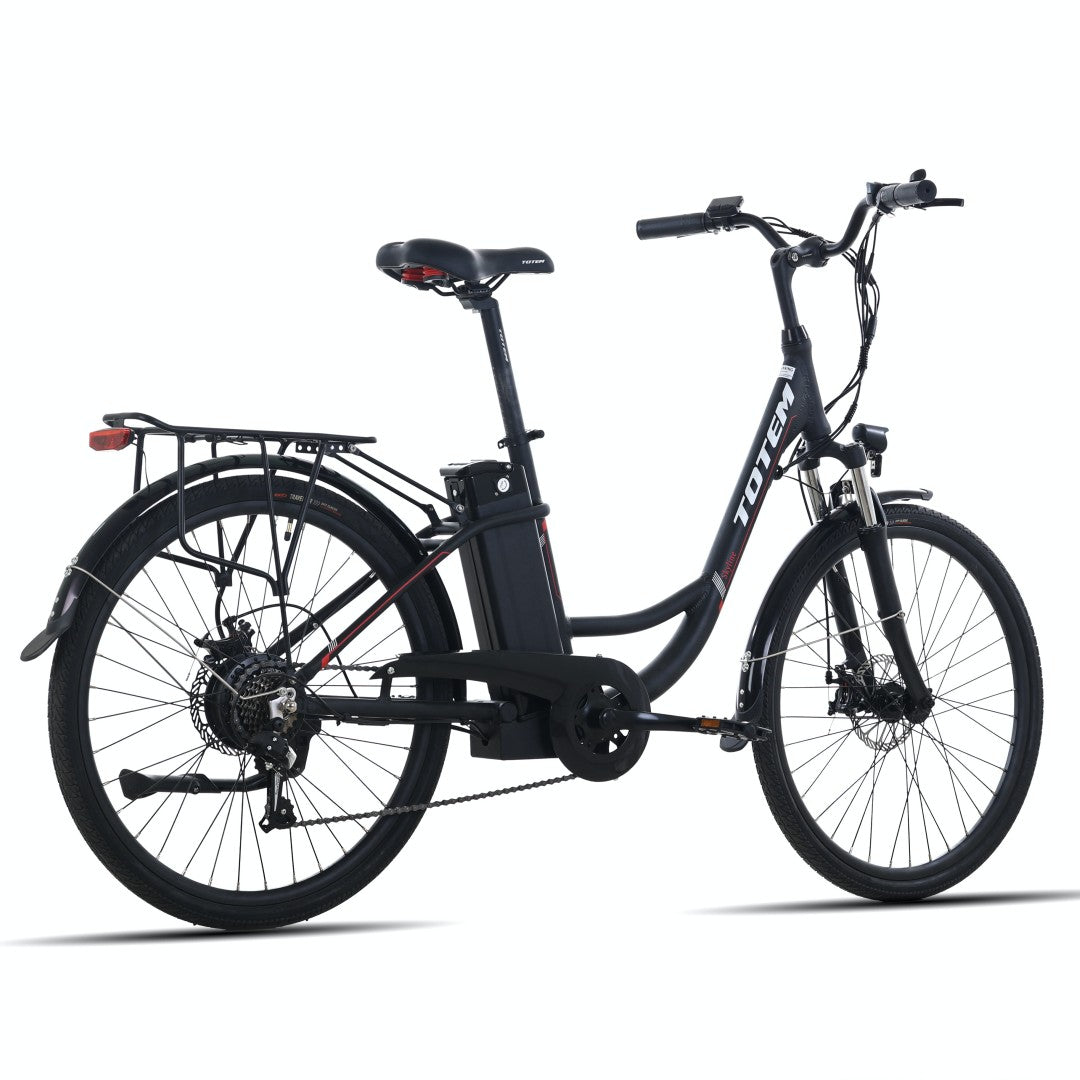 Bici elettrica da pendolare Totem Skyline Motore HUB posteriore 350W Batteria 36V 10,4Ah